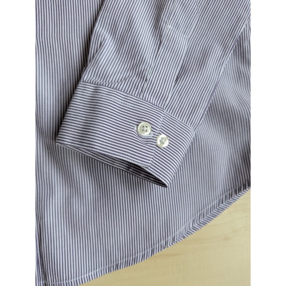 Polo by Ralph Lauren S Made in USA 100% Cotton Purple Stripe shirt Logo - Picture 6 of 12